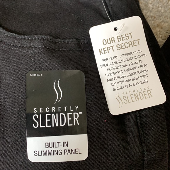 *HP!!* NWT Black Straight Leg Secretly Slender Stretch Jeans 16S - Picture 2 of 10